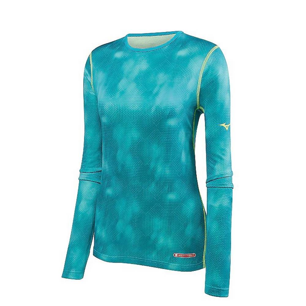 Base Layer Mizuno Breath Thermo - Mulher - Turquesa - HDFRI1305